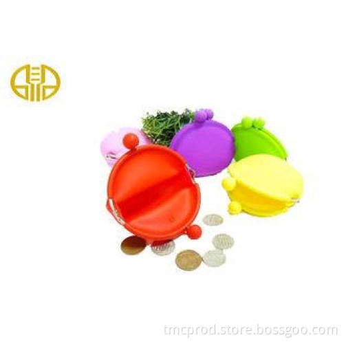 Red / yellow Silicone Coin Purse , Custom silicon mobile ph